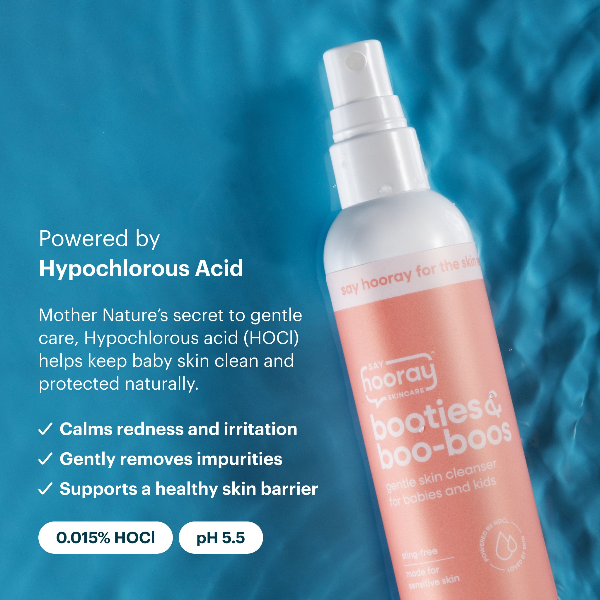 Say Hooray Skincare Booties & Boo-Boos Cleansing Spray for Babies and Kids