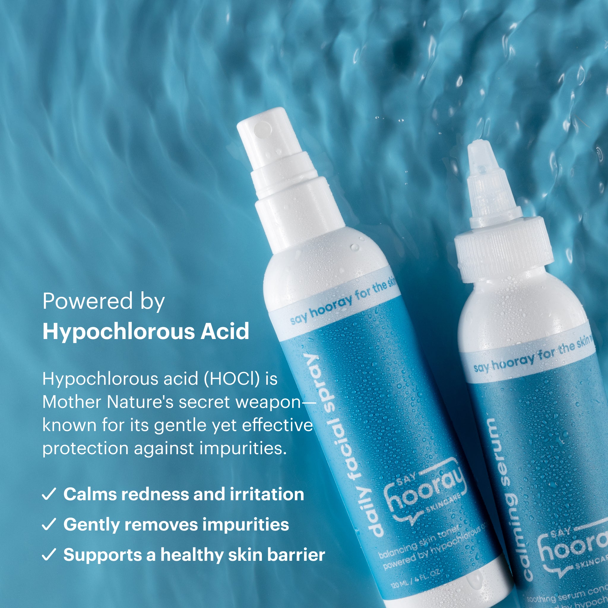 Say Hooray Skincare Hypochlorous Acid Daily Rescue Bundle